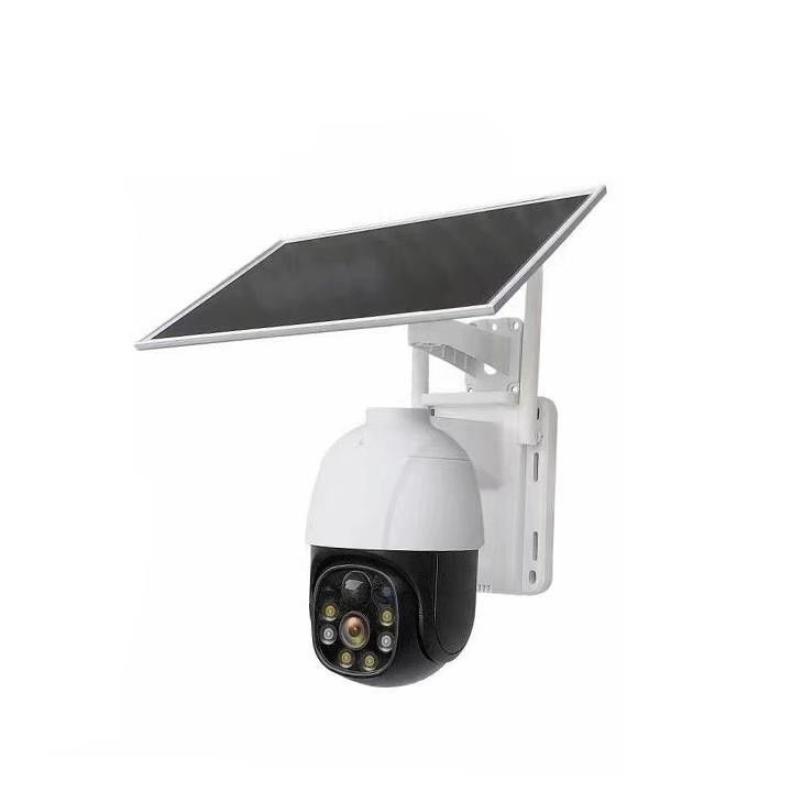 CE 2MP IP 와이파이 태양 전력 보안 카메라 PTZ 360도 H.265 무선